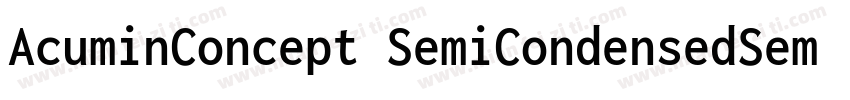 AcuminConcept SemiCondensedSemibold字体转换